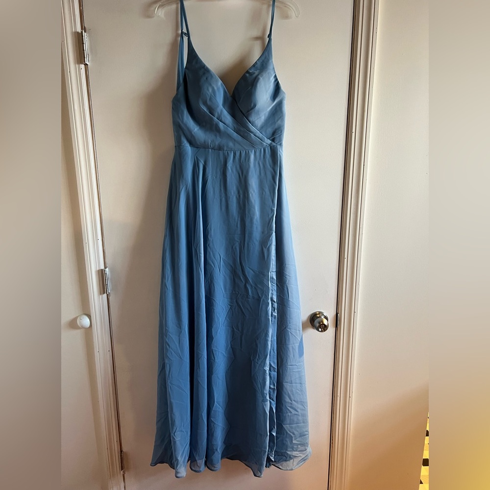 Azazie Bridesmaid Dress Steel Blue